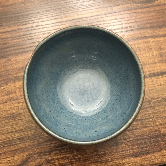 Handcrafted New Never Used Blue Ceramic Bowl - Picture 7 of 8